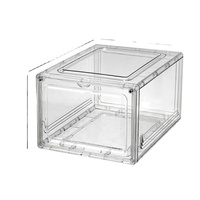 Boîte à chaussures rectangulaire en plastique magnétique de haute qualité, lot de 6, transparente, pour les amateurs de sneakers