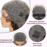 Promotion Perruque tressée style bohème, double dentelle frontale complète, fausses locks Goddess, sans nœuds carrés, pré-épilée, avec baby hair et broderie