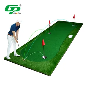 Factory Custom Any Logo Sizes Golf Grass Putting Green Mat Mini Golf Course Professional Golf Practice Putting Mat