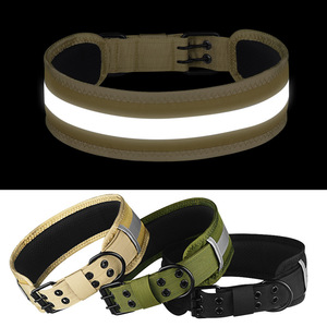 2025 nuevo diseño de nailon reflectante grueso suave acolchado Collar de entrenamiento para perros grandes Super ancho Pit Bull Dog Collar - Product Image 2