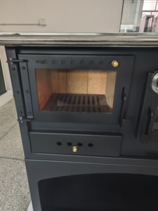 Poêle à <span class=keywords><strong>bois</strong></span> portable moderne en acier au carbone, four à barbecue, foyer autoportant 7KW, chauffage décoratif pour villa et salon - Product Image 3