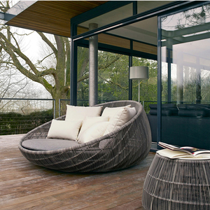 <span class=keywords><strong>Divano</strong></span> letto da esterno doppio <span class=keywords><strong>divano</strong></span> letto rotondo in rattan PE <span class=keywords><strong>piscina</strong></span> da giardino lettino da sole - Product Image 5