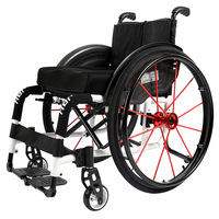 Silla de Ruedas Portátil Ultraligera JBH Sports S002 Clase I, Antivuelco, con Amortiguación de Impactos, para Personas con Discapacidad, Jóvenes y Viajes