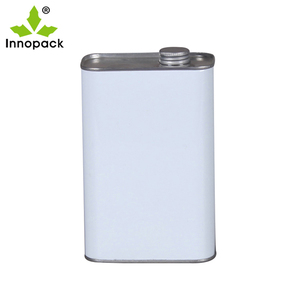 <span class=keywords><strong>Bidon</strong></span> de peinture rectangulaire en fer blanc de 1 litre (1000 ml) avec bouchon à vis métallique pour emballage de produits chimiques et d'huiles - Product Image 6