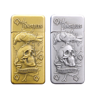 Bánh Mài Dập Nổi Phong Cách Trung Quốc Bật Lửa Chống Gió Bật Lửa Đầu Lâu Cá Rồng Đại Bàng - Product Image 1