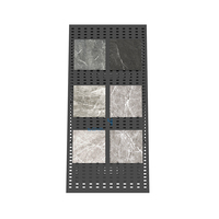 Présentoir sur pied personnalisé en fil métallique pour carreaux de marbre, quartz et granit, avec support pour panneau perforé