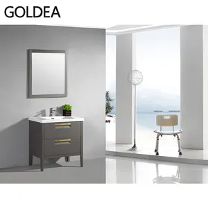 GOLDEA 32 Inch Kamar Mandi Kesombongan Berdiri Gaya Amerika Perabotan Kamar Mandi