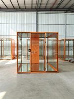 Cabine de bureau insonorisée moderne en aluminium et verre, écologique, personnalisable, pour négociations, utilisation en centre commercial, garantie 5 ans