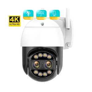 Ống kính kép PTZ Ip camera wifi phát hiện con người 4MP âm thanh an ninh Video Camera 8MP 4k 8x lai Zoom 2.8 + 12mm 10 OEM - Product Image 3