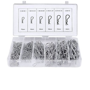 Kit de goupilles fendues en forme de R Woking, 150 pièces, en acier au carbone, finition brillante, pour usage mécanique - Product Image 5