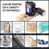 Imprimante jet d'encre manuelle portable 12,7 mm pour impression rapide de logos, dates et numéros de lots indélébiles sur étiquettes de bouteilles en PEHD ou boîtes métalliques