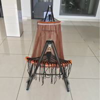 Support pliable d'hamac de tube en acier portatif de fer avec la moustiquaire pour le camping