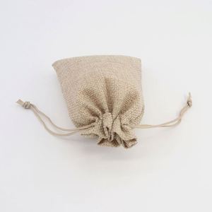 Wholesale Eco-Friendly Fabric Drawstring Pouches Sewn Hemp Cord Customizable Logo Foldable Double for Storage Packing <b>Bags</b> - Product Image 3