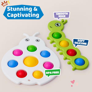 Jouets sensoriels en silicone pour bébés et tout-petits, <span class=keywords><strong>10</strong></span>+ <span class=keywords><strong>mois</strong></span>, Montessori, bulles à pousser, motricité fine - Product Image 3