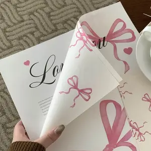 Logo stampato personalizzato rosa regalo di carta velina vestiti scarpe da imballaggio di carta velina da imballaggio