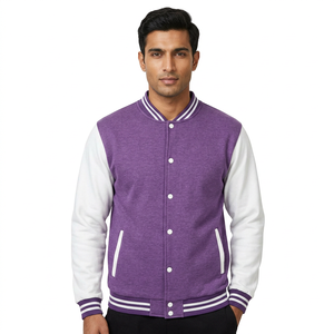 Style Custom Varsity JacketMen's Melton <b>Wool</b> Varsity Jackets Wholesale Letterman Jacket with Leather Sleeves - Product Image 1