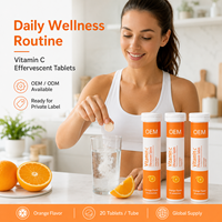Tablet Effervecent Vitamin C & A & E 1000mg Liposomal Khusus Remaja, 20 Tablet/Botol, 2 Kali Sehari (OEM)