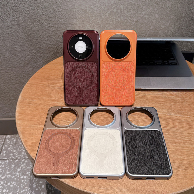 Minimalist Niche Lychee Texture Magnetic Phone Case for Huawei Mate 60 70 80 Pro Max Full Coverage Shockproof Protective Cover