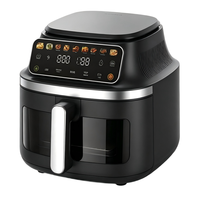 Friteuse à air intelligente de 10 litres avec fonction vapeur, écran tactile couleur, panier à huile visible amovible, cuisson tout-en-un, OEM, ODM