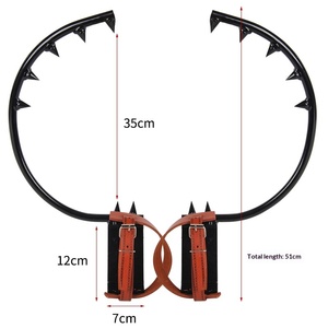 Pointes d'escalade sur arbre réglables, équipement d'escalade, protection contre les chutes, cadre en acier haute résistance, gaffes dentelées sécurisées <span class=keywords><strong>pour</strong></span> grimpeurs d'arbres - Product Image 1