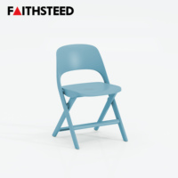 Chaise en plastique minimaliste, chaise de bureau empilable moderne en PP, dossier ergonomique en forme de pétale, chaise de salle à manger pour l'école, le café, la maison