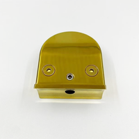 Support de fixation en verre de type D compact, moderne et réglable pour balustrades de véranda/escalier, à fixer sur tube/poteau