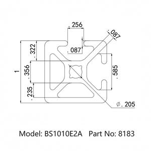 ผู้ผลิตจีนอุตสาหกรรม CNC T Slot 8183 BS1010E2A 10 Series อลูมิเนียมอโนไดซ์โปรไฟล์อลูมิเนียม Extrusion 10 นิ้ว - Product Image 3
