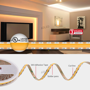 Tira de mazorca de silicona 528Led con lista UL Mini corte arbitrario flexible 10 vatios bajo calor blanco 6500K LED Cob Light con CRI90 para dormitorio - Product Image 5