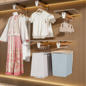 Organizador de ropa para armario con amortiguación, estante extraíble superior, cajón de almacenamiento ajustable tipo gancho, perchero para ropa interior - Product Image 1