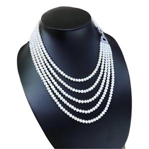 Collier en perles d'eau douce baroques avec boucle en métal de style européen américain, tendance, en gros, produits finis - Product Image 5
