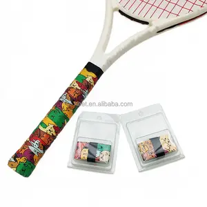 Custom Cartoons Hot Sale Racket Grip Anti Slip Super Absorberend Pu Tennis En Badminton Hoge Kwaliteit Racket Overgrip Tape