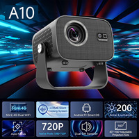 Mini-projecteur A10 pas cher d'usine, projecteur vidéo numérique 720P avec double Wi-Fi, Android 11, projecteur LCD, lecteur multimédia pour cinéma maison