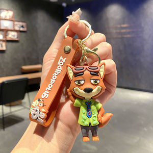 Porte-clés en PVC créatif Zootopia, figurines de lapins Nick et Judy, breloque de sac pour couple, cadeau anime pour occasions festives - Product Image 6