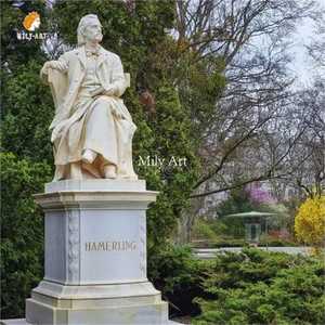 Statue de poètes et écrivains en marbre grandeur nature de Mily, célèbre pour sa qualité, pour <span class=keywords><strong>collection</strong></span> de musée ou décoration publique - Product Image 5