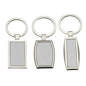 Factory Laser Engravable Metal Keychains Anti-Lost Car Key Rings Blank Single Plate Ideal Promotional <b>Gifts</b> <b>for</b> Corporate Events - Product Image 3