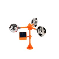 Répulsif Solaire Vocal pour Jardin et Verger, Lumières Rotatives, Réflecteur Miroir, Anti-Oiseaux
