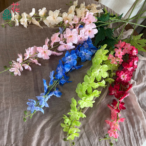 Fleurs artificielles Larkspur en soie, décoration murale florale pour mariage, banquet, salle de réception - Product Image 1