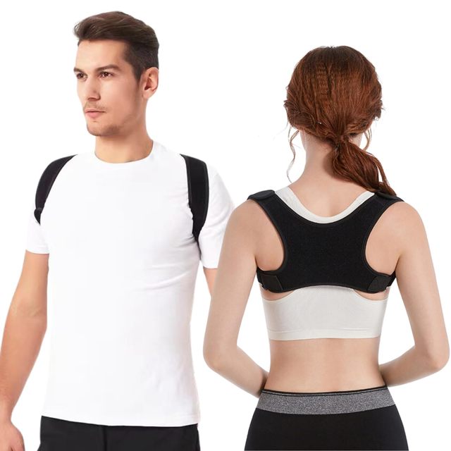 Unisex Back Pain Relief Adjustable Back Support Posture Correction Strap Sports Back Posture Corrector for Pain Relief