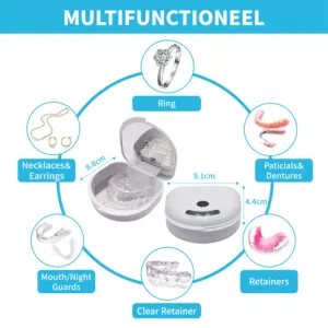 UVライト歯科用滅菌器アライナーおよびリテーナー義歯ケース滅菌装置サニタイザーUV矯正リテーナーボックス