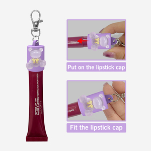Accessoires de porte-clés en silicone, support portable et durable, compatible avec le rangement des gloss et des baumes - Product Image 3
