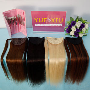 Peluca de cabello humano peruano Afro rizado, extensión de cola de caballo Natural sin procesar, con Clip completo de 100g, con cordón - Product Image 2