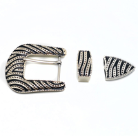 Boucle de ceinture personnalisable pour femme, style western cowboy, trois pièces, en alliage de zinc plaqué 33MM-40MM, accessoires de ceinture imprimés par transfert thermique