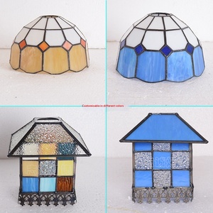 โคมไฟแก้วสีขายส่ง โคมไฟตั้งโต๊ะ โคมไฟระย้า อุปกรณ์โคมไฟ<span class=keywords><strong>เพดาน</strong></span> ตัวครอบโคมไฟเชื่อมด้วยมือ - Product Image 3