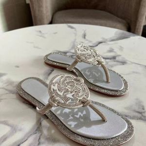 Sandalias de Playa de Verano para <span class=keywords><strong>Mujer</strong></span> de Diseño de Alta Calidad al por Mayor, con Diamantes y Cuero, Zapatos de Moda para <span class=keywords><strong>Mujer</strong></span> - Product Image 5