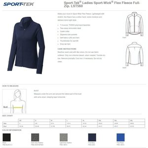 2025 Femmes Sport-Wick®Flex Fleece Full-Zip Jackets Custom Brodé avec Logo Texts Lst560 Modèle - Product Image 3