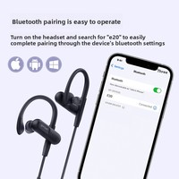 Écouteurs sans fil intra-auriculaires authentiques E20 5.0, étanches IPX6, chipset Jerry, contrôle tactile, type-C, chargement 5-10