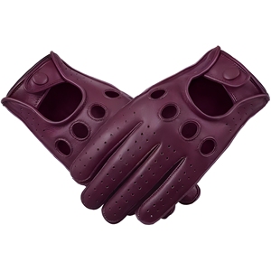 Gants de conduite pour femmes en cuir marron, compatibles écrans tactiles, doublure respirante en cachemire, design confortable quatre saisons, pour trajets quotidiens et voyages - Product Image 1