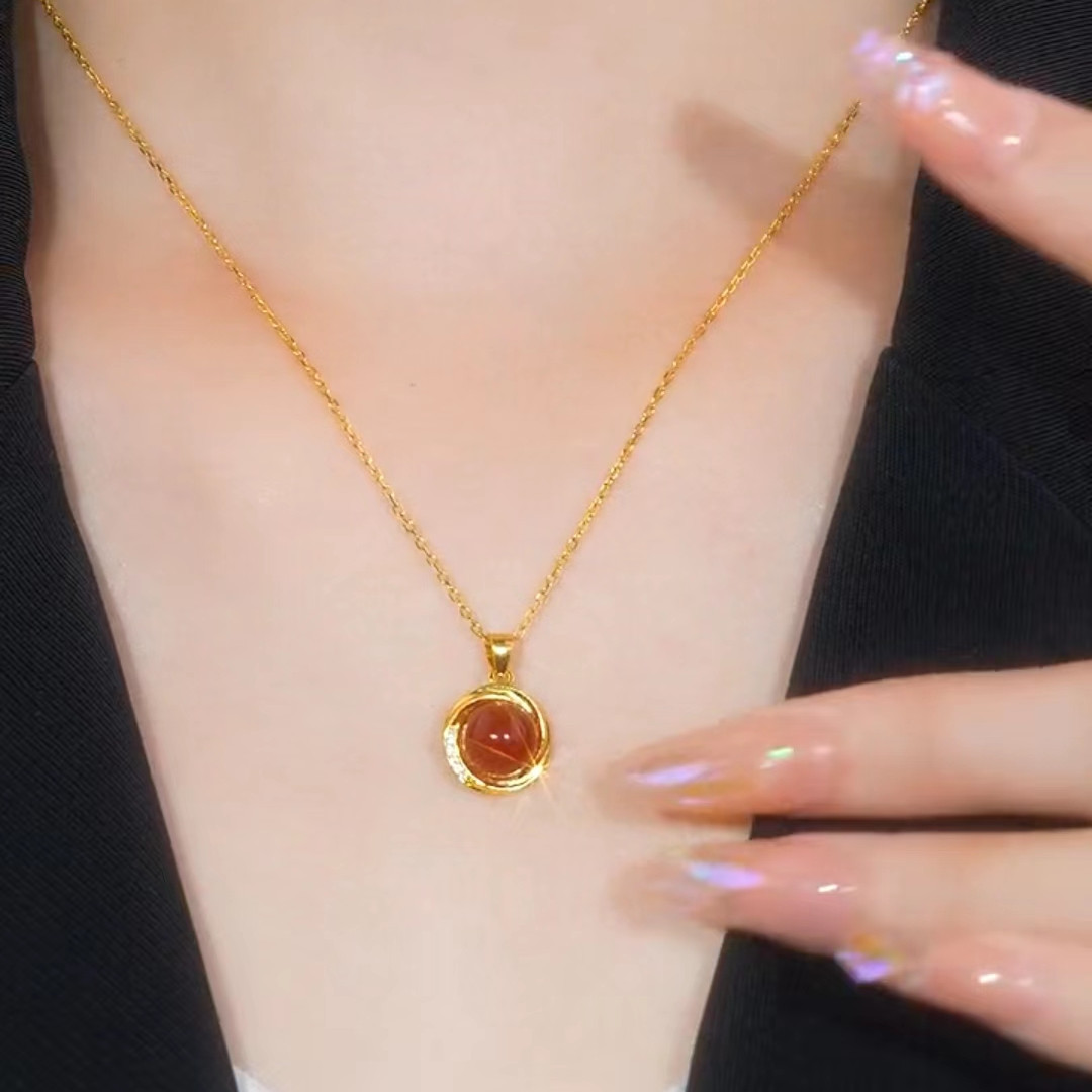 XL-142 [Anyuan Red Agate Copper Necklace]