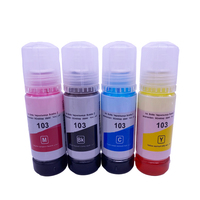 Bouteille de 70 ML d'Encre à Teinture de Recharge 103 pour Imprimante Jet d'Encre Epson L1110 L3110 L3111 L3116 L3150 L3151 L3156 L3160 L5190 L1210 Encre 103
