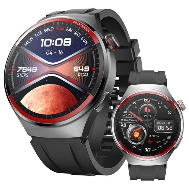 New Cross-border MT78 Smartwatch for Calling Heart Rate Blood Pressure Monitoring AMOLED Screen Life Waterproof Silicone